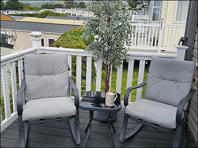 Rocking chairs on the deck